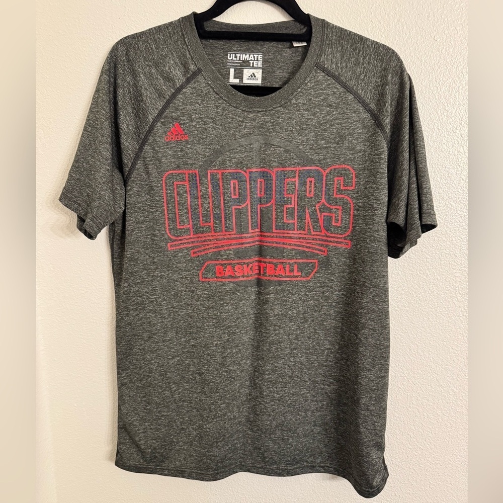 Los Angeles Clippers Adidas Ultimate Tee Climalite NBA Basketball T LG